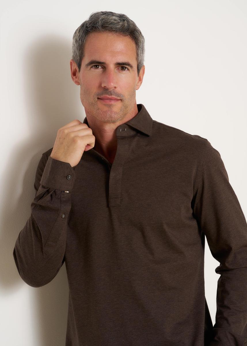 R2 Amsterdam Polo 134.SHIRTPOLO.003 Bruin 4