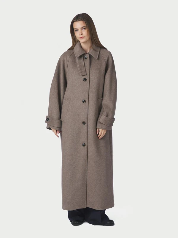 Neo Noir Mantel Keaton Taupe 1
