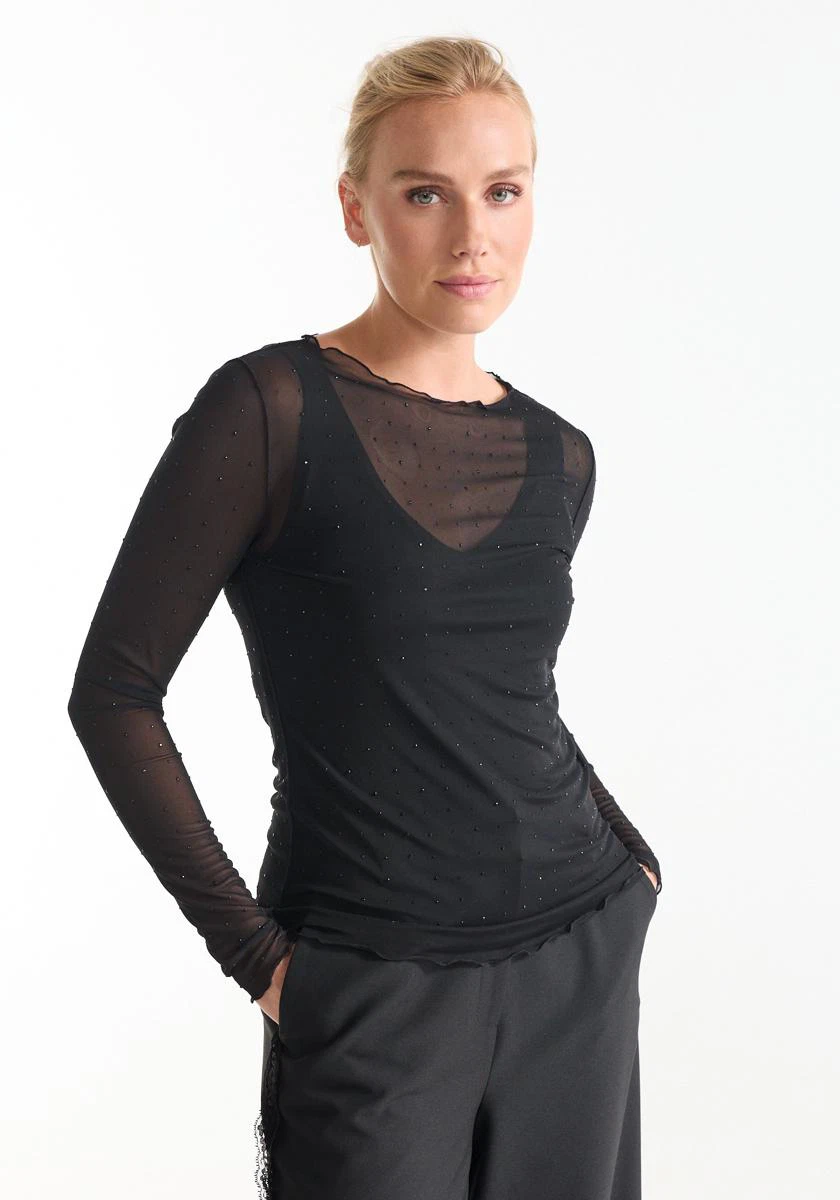 Jansen Amsterdam Vest Kitty Zwart 1