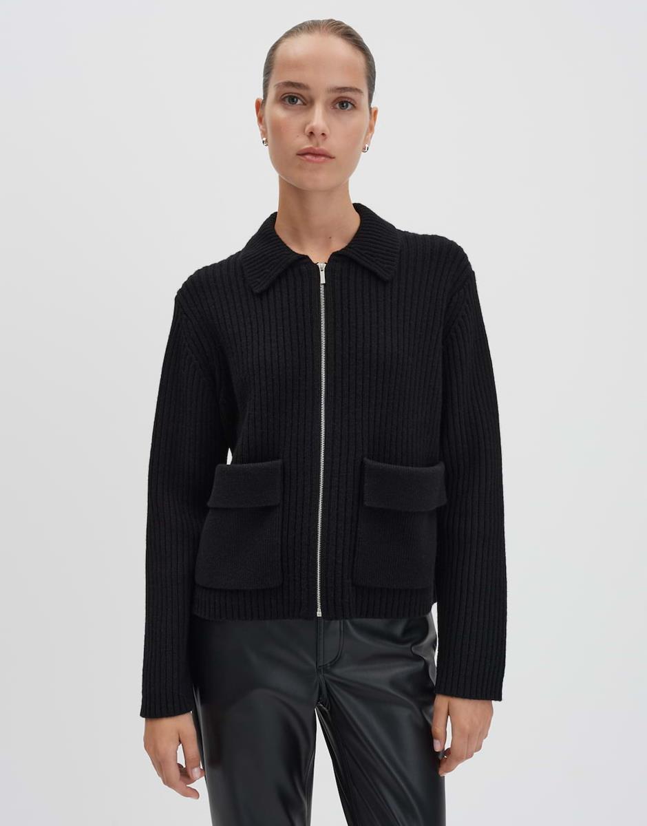 SOMEDAY Vest Teruby Zwart 1