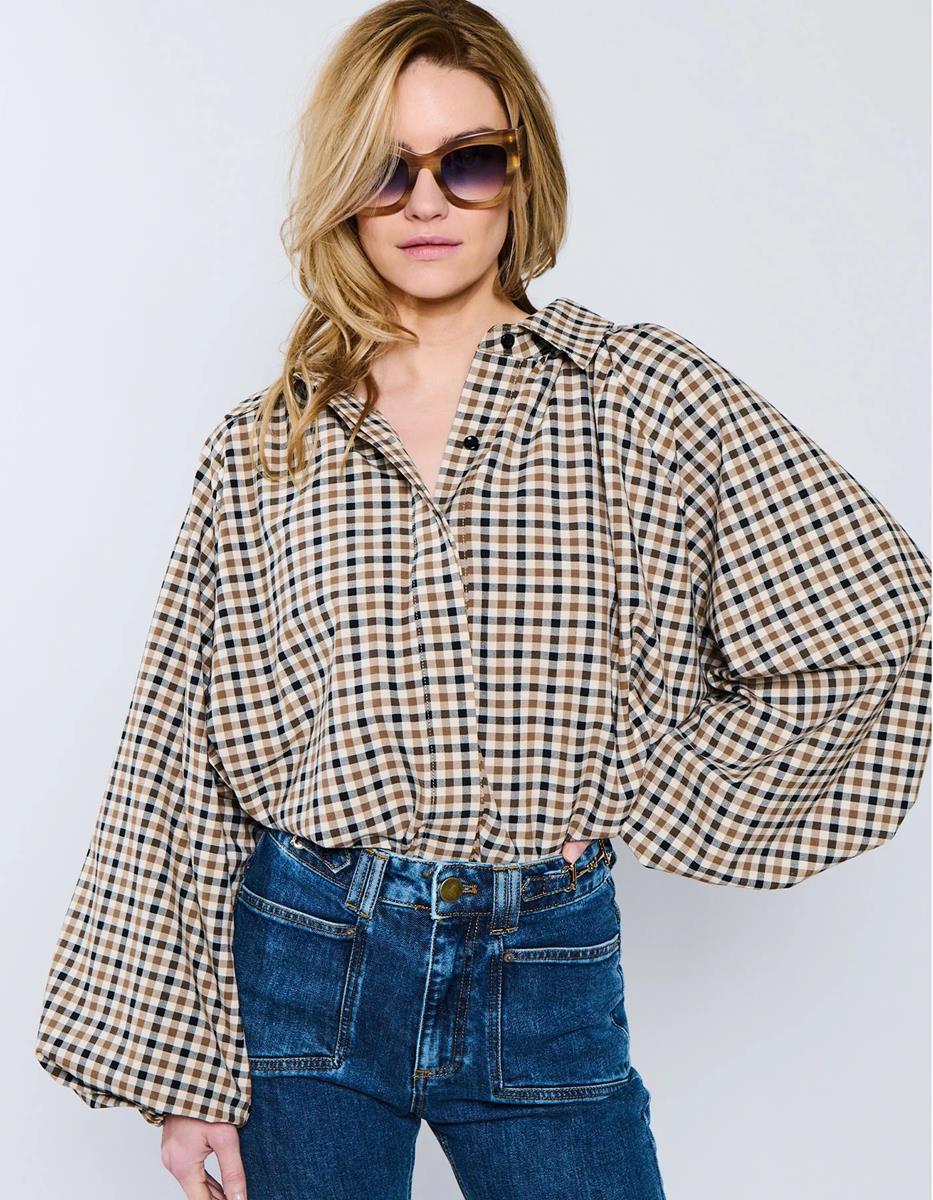 OU. Blouse Somer Bruin 1