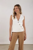 NUKUS Gilet Vera Off-White 1