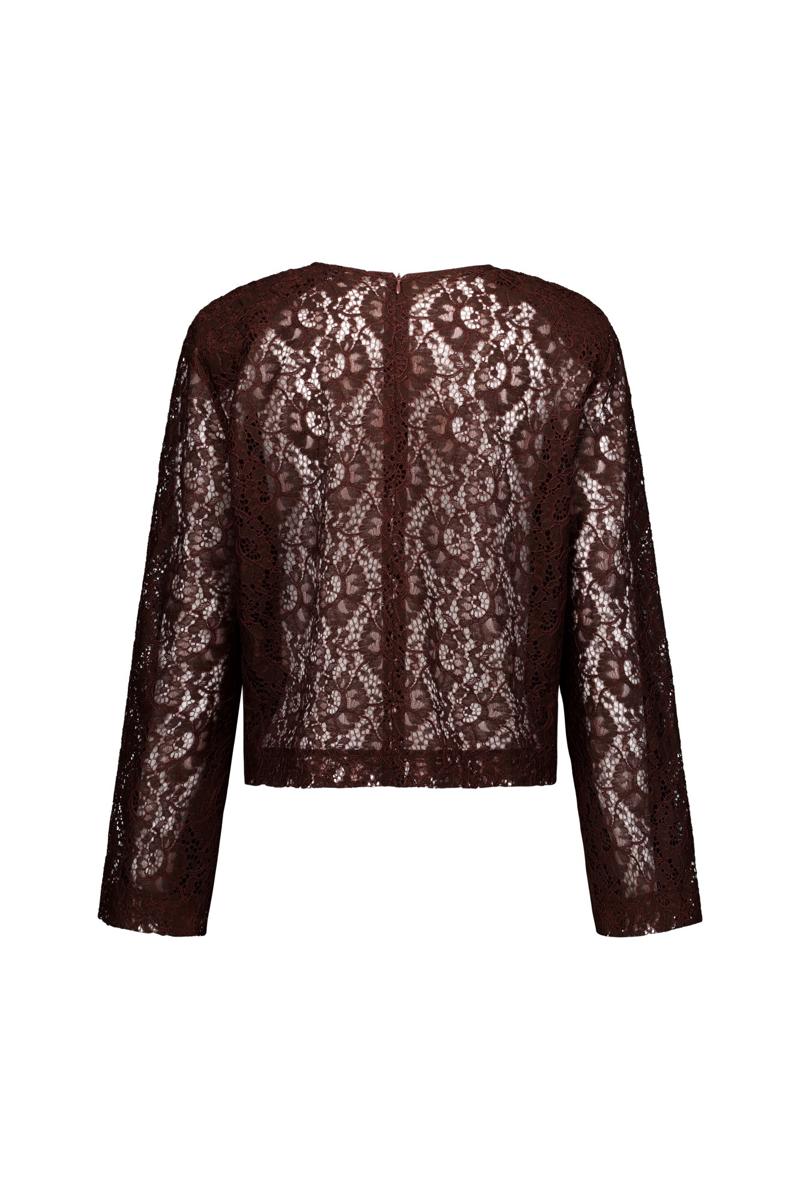 Studio Anneloes Blouse Amaya lace top Bruin 2