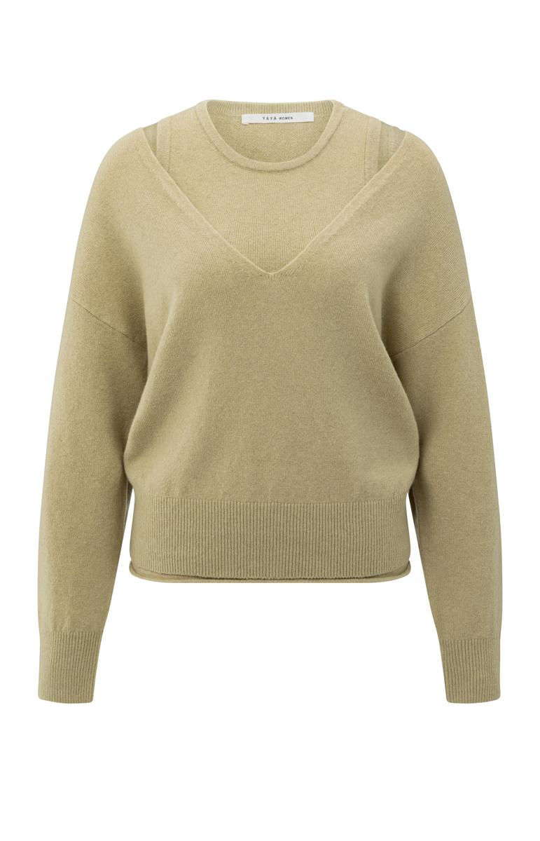 YAYA Trui 01-000381-509 Groen 2