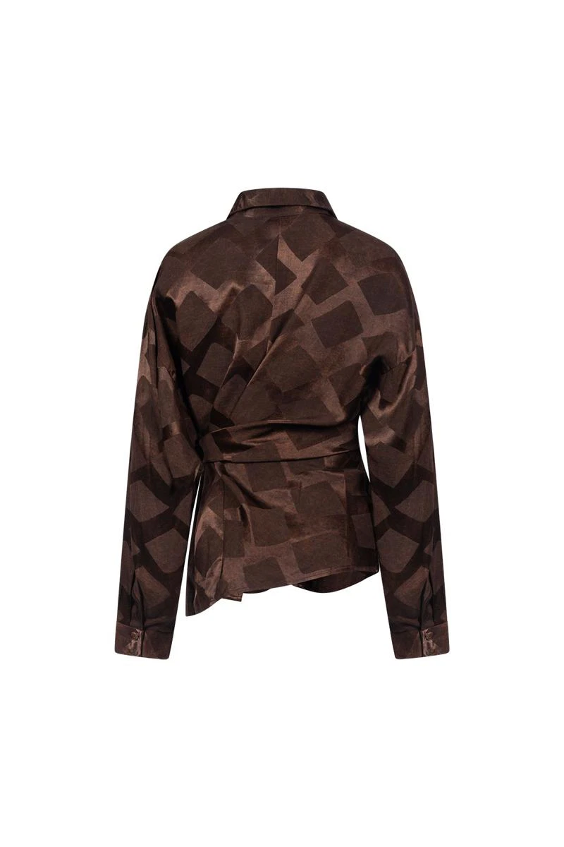 NUKUS Blouse NKF02140 Bruin 4