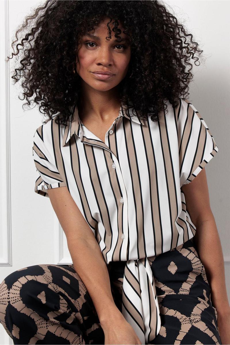 Studio Anneloes Blouse Lena Stripe Beige 1