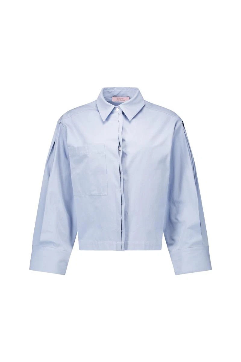 Studio Anneloes Blouse Ivanna poplin blo Blauw 1