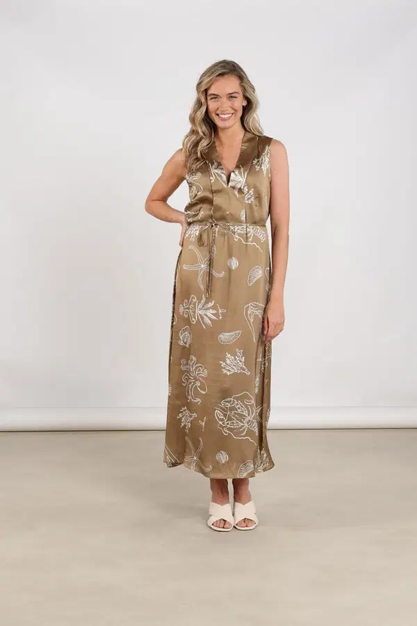 NUKUS Jurk Violet Taupe 1