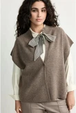 Xandres Gilet Aruna Bruin 1