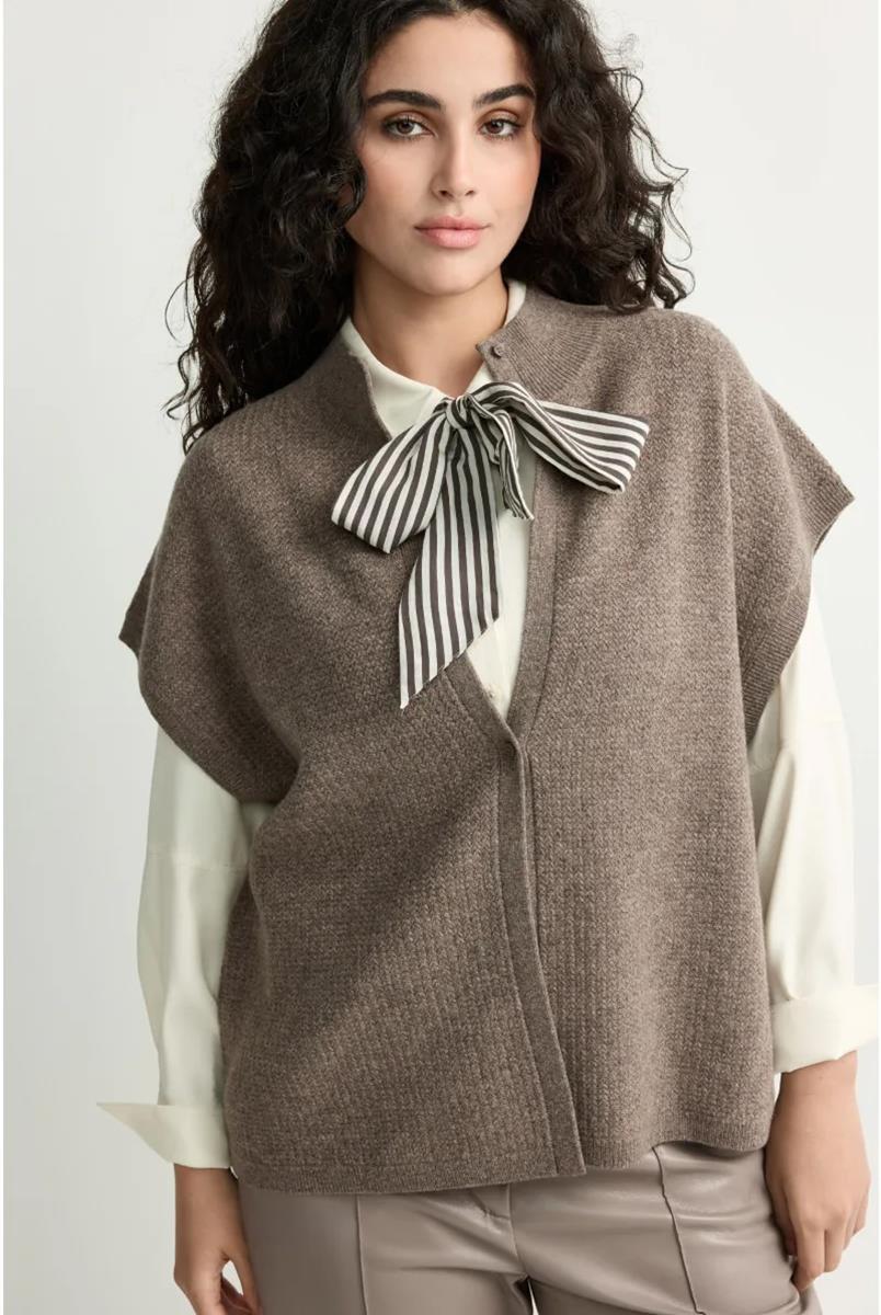 Xandres Gilet Aruna Bruin 1