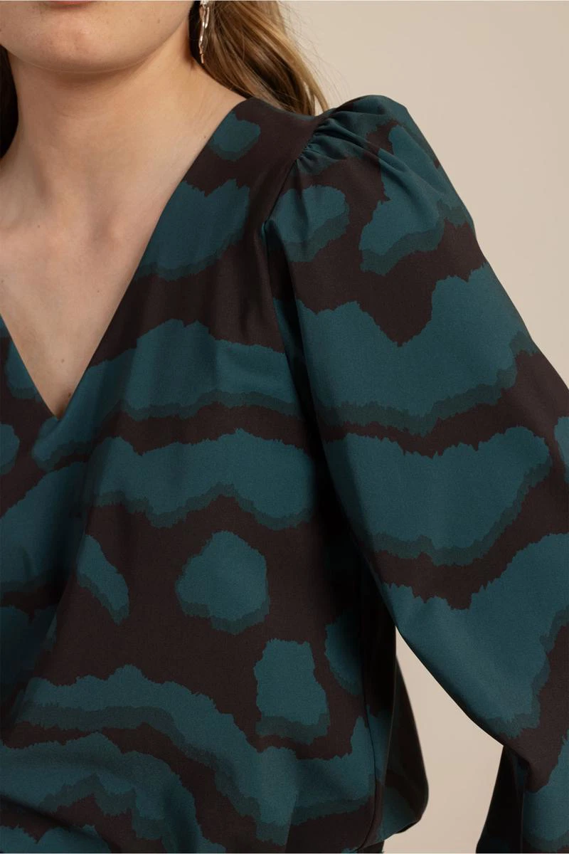 Studio Anneloes Blouse Les blurred top Groen 3