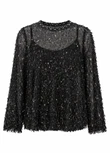 Freebird Blouse Taia Wv-Glitter-P Zwart 2