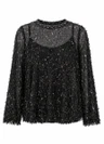 Freebird Blouse Taia Wv-Glitter-P Zwart 2