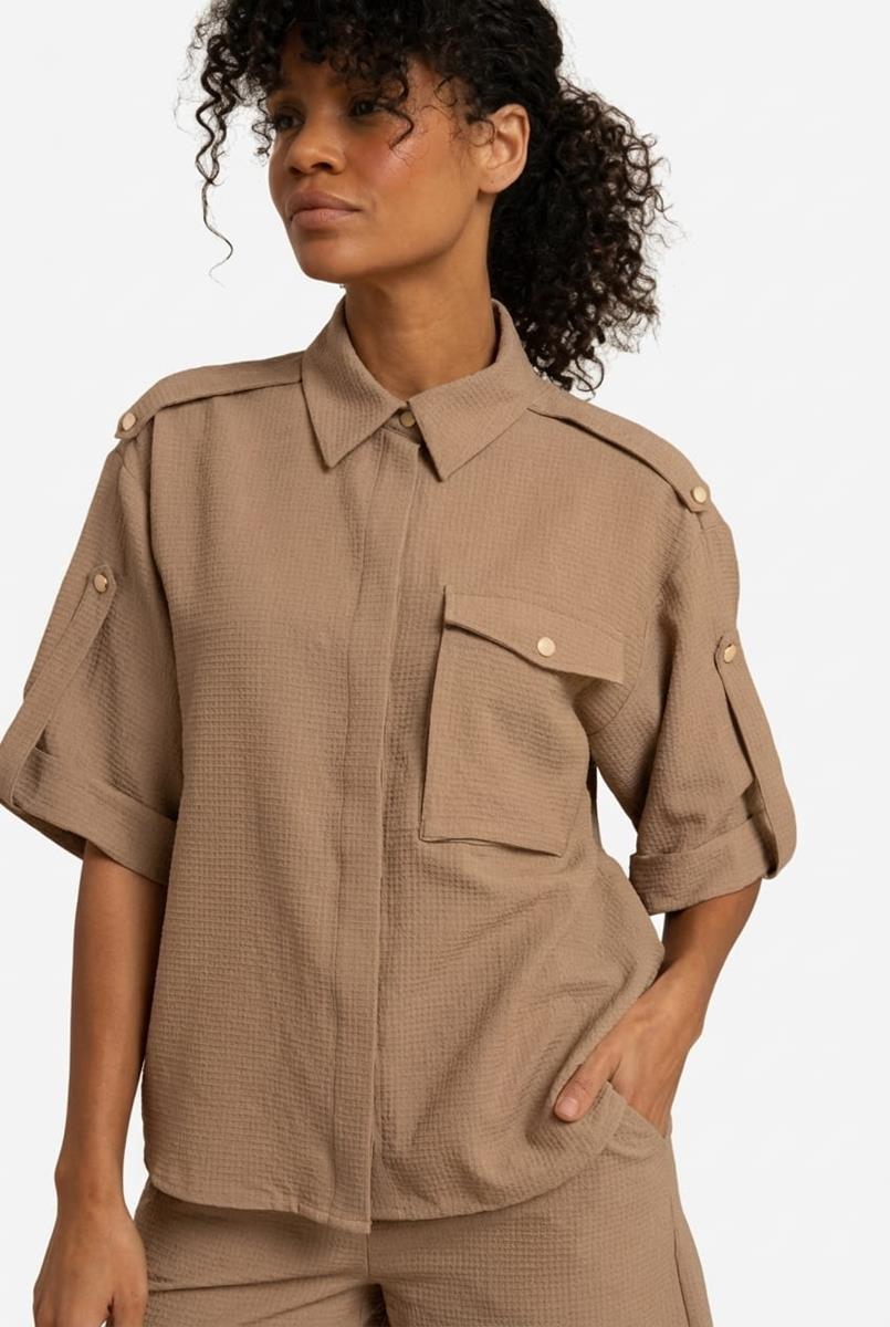 Studio Anneloes Blouse Nellie Waffle Bruin 1