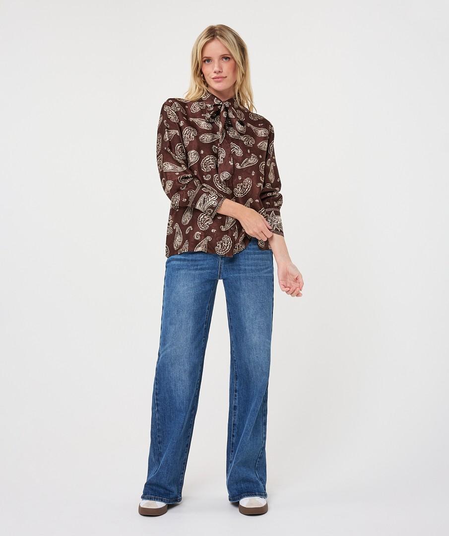 EsQualo Blouse F26.14505 Bruin 5