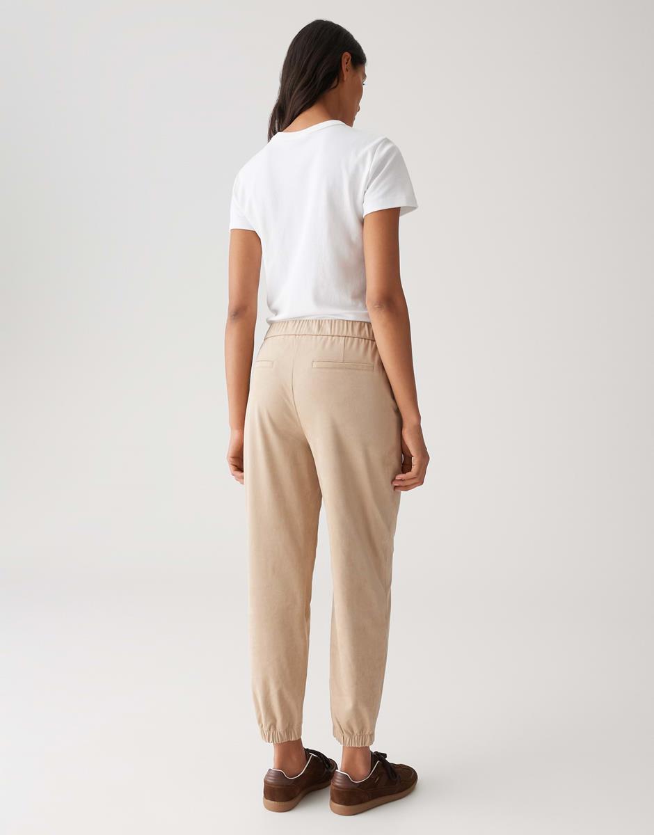 OPUS Pantalon Myha Velour Beige 3