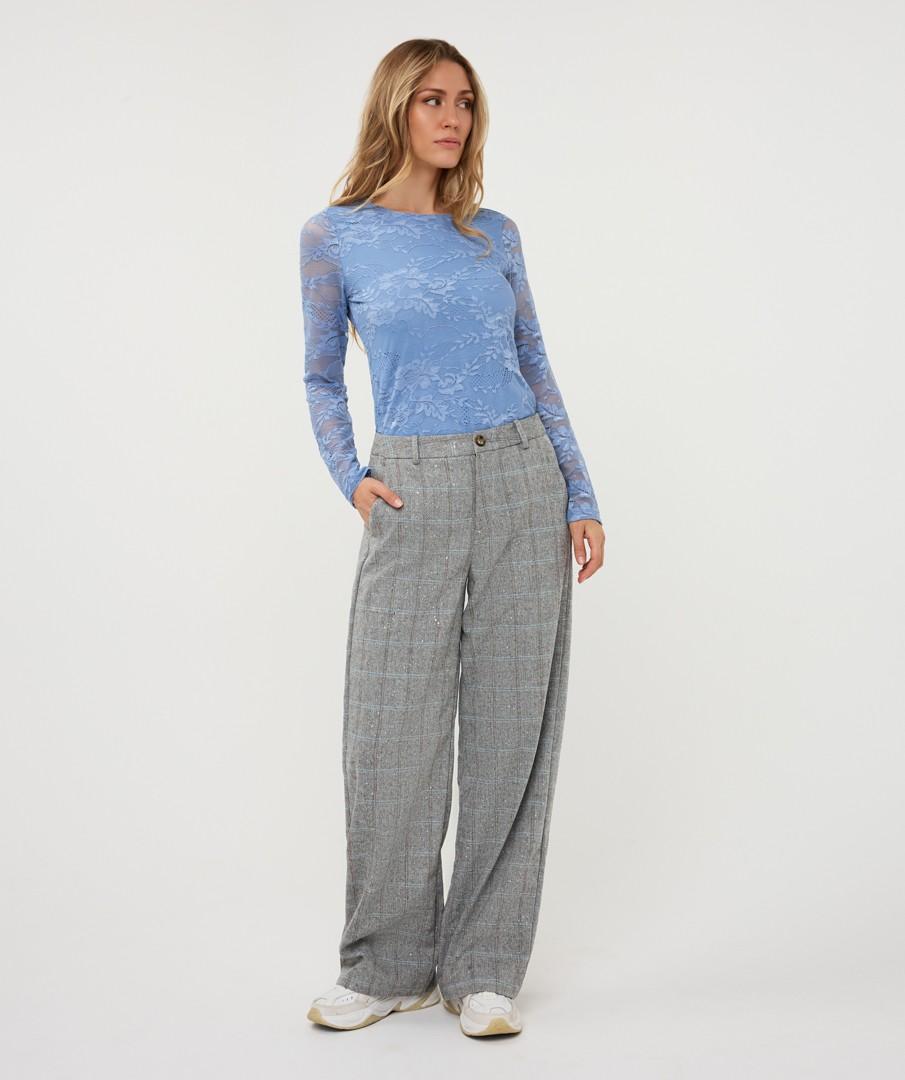 EsQualo Longsleeve W26.30724 Blauw 4
