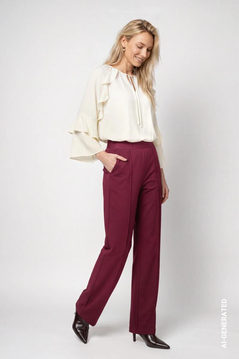 Monari Pantalon 810039 Rood 2