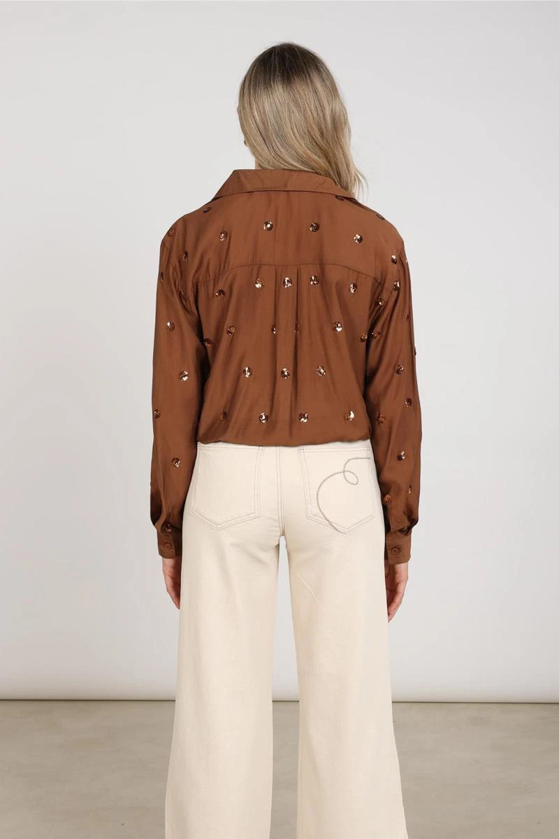 NUKUS Blouse NKF02160 Bruin 4