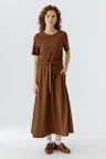 Oui Jurk 0097171 Bruin 1
