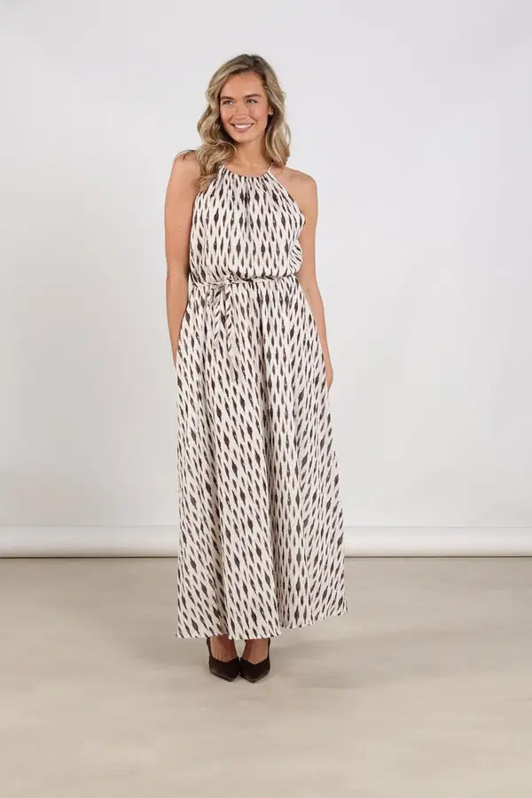 NUKUS Jurk Monique Taupe 1