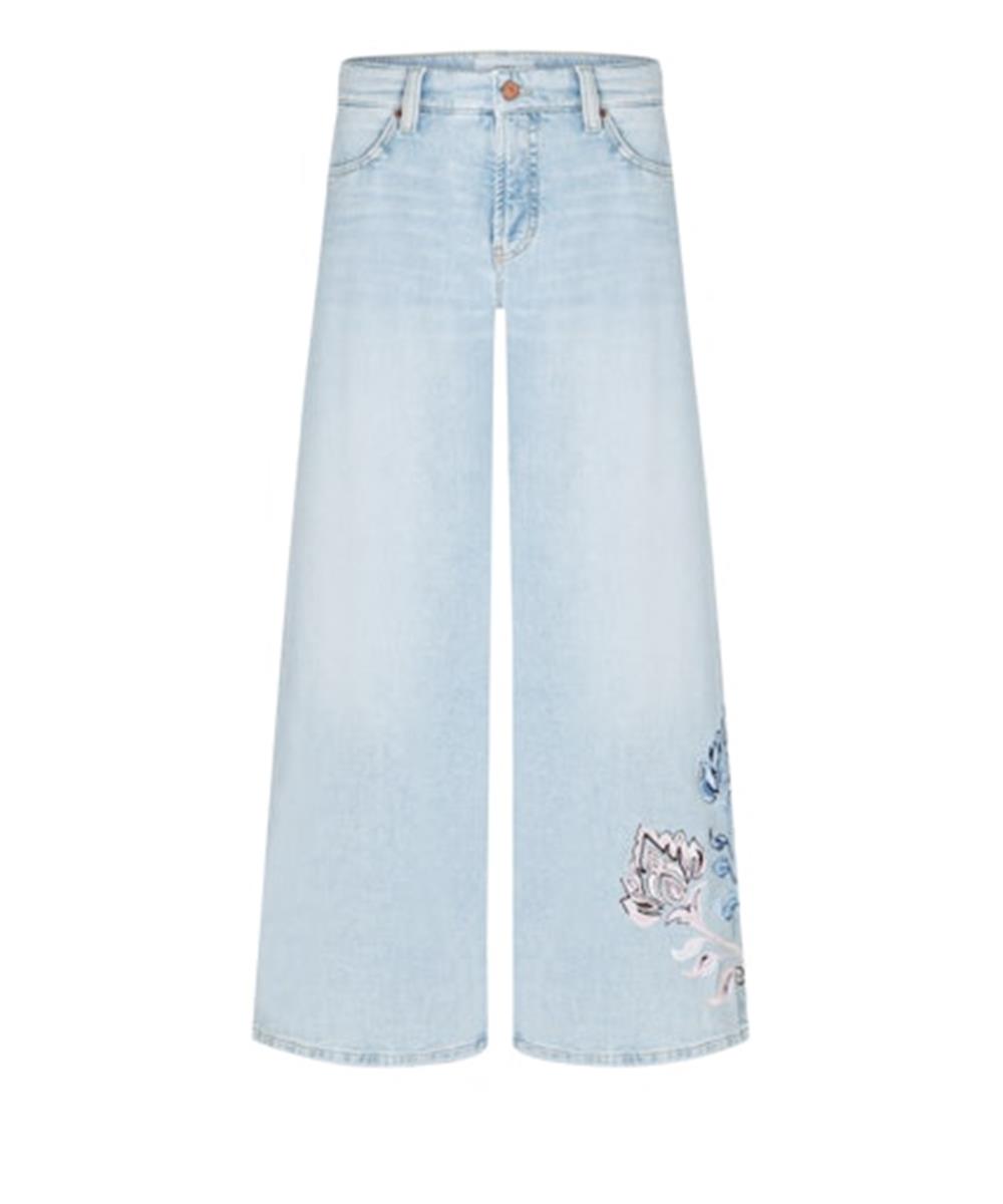 Cambio Jeans Palazzo Cropped Blauw 2