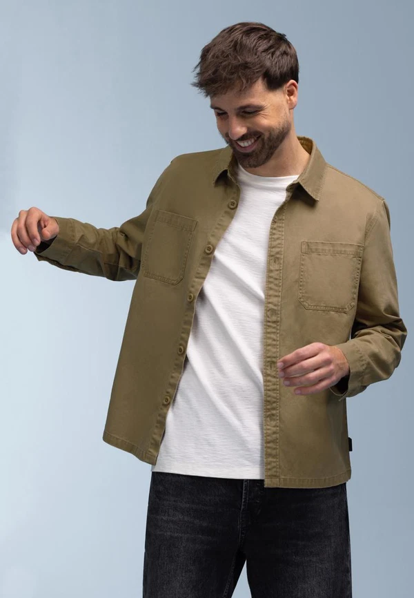 BlueFields Overshirt 22136084 Taupe 1