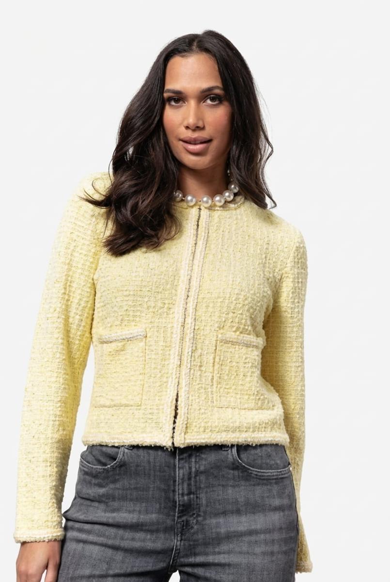 Studio Anneloes Blazer Xana Tweed Geel  1