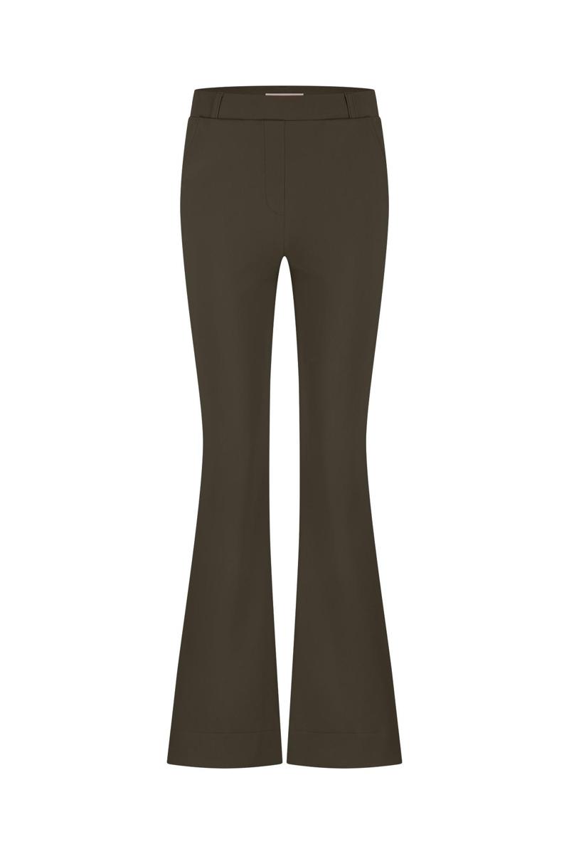 Studio Anneloes Pantalon Flair bonded trou Groen 3