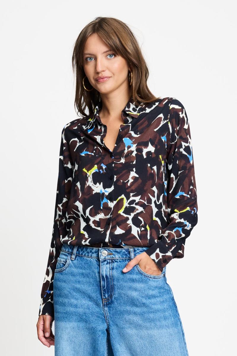 POM Amsterdam Blouse SP9708 Bruin 1