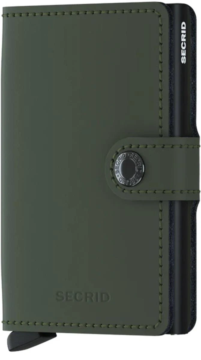 Secrid Miniwallet Matte Green Black Groen 1