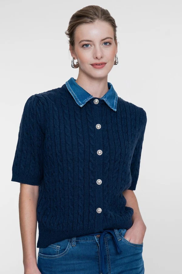Geisha Vest 64507-10 Blauw 1