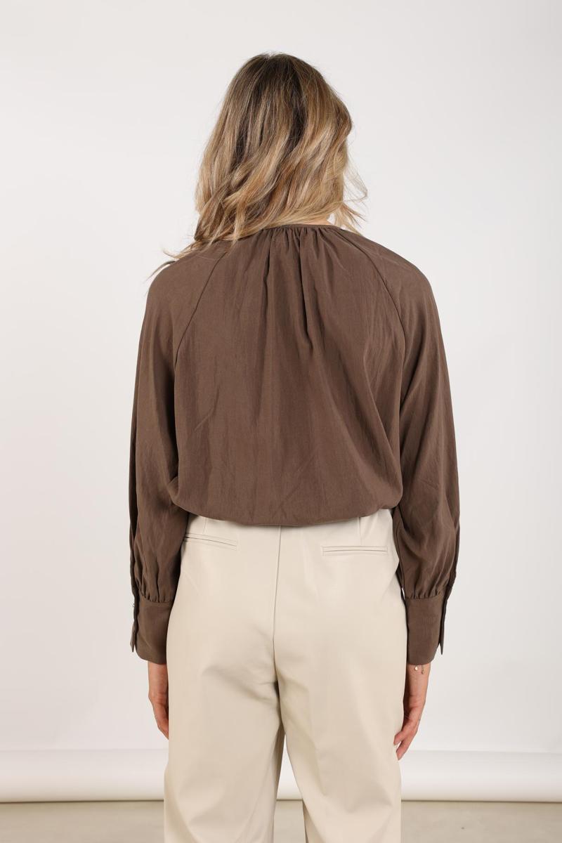 NUKUS Blouse Sterre Bruin 3