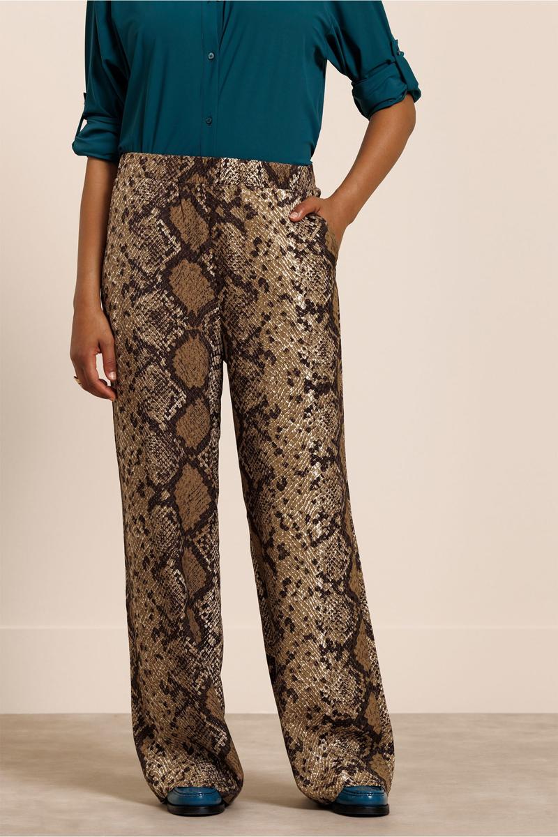 Studio Anneloes Pantalon Mienke Snake Bruin 1