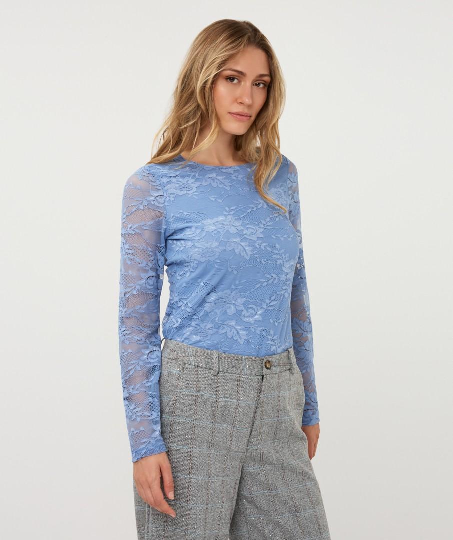 EsQualo Longsleeve W26.30724 Blauw 5
