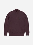 Butcher of Blue Trui Structure Halfzip Paars 2
