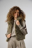 Label DOT Gilet Liane Taupe 1