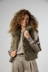 Label DOT Gilet Liane Taupe 1