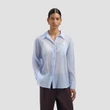 OLAF Blouse Textured Blauw 1