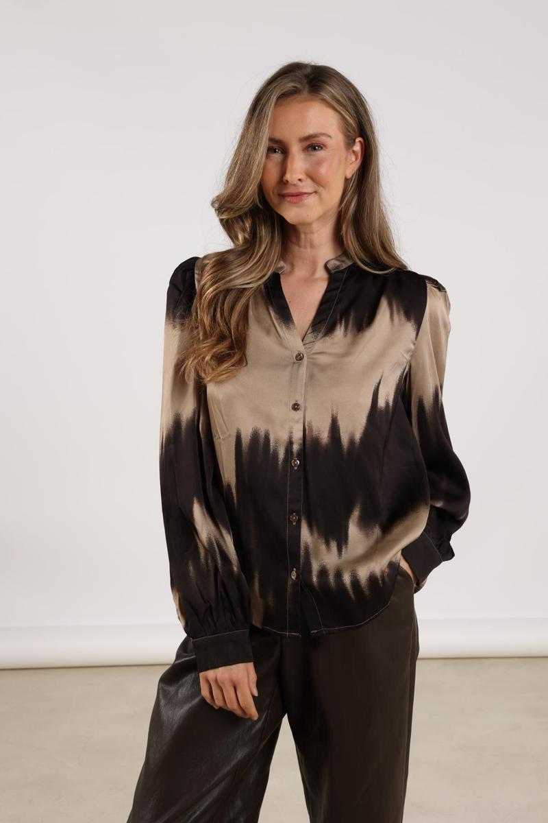 NUKUS Blouse NKF02074 Bruin 1