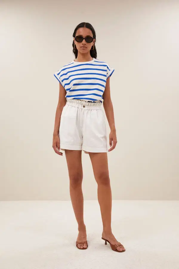 By-Bar Short Leon Twill Short Off-White 1