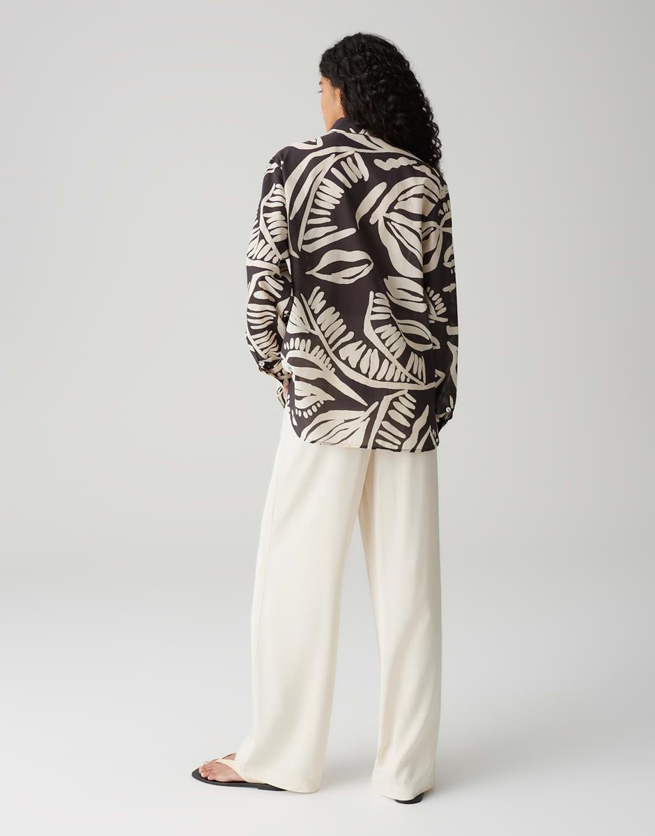 OPUS Blouse Fumine Tropical Bruin 3