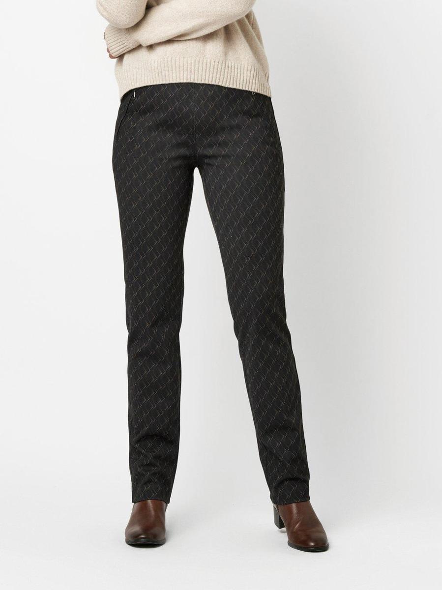 TONI Pantalon Alice Zip Zwart 1