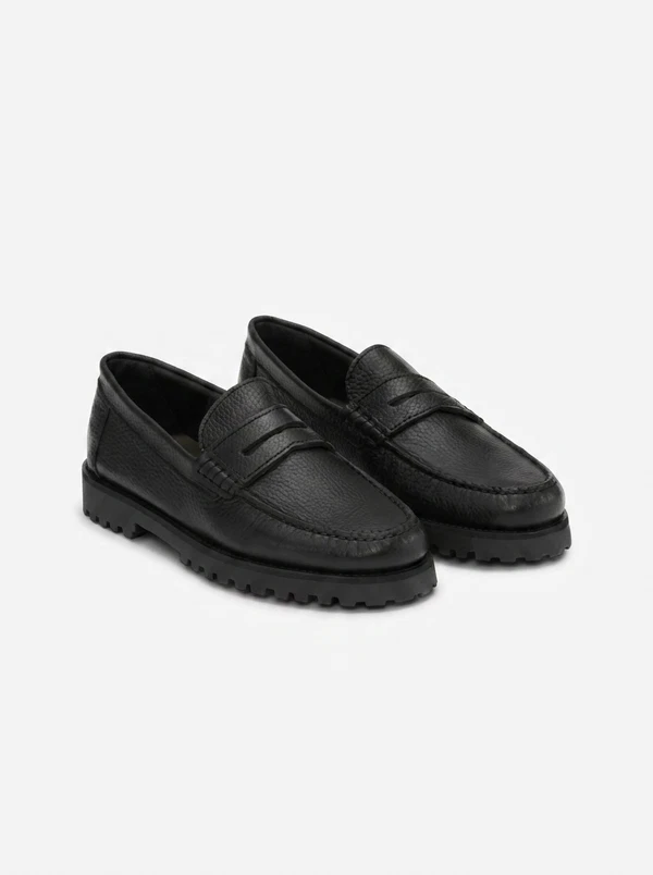 Les Deux Loafers Grain Leather Zwart 1