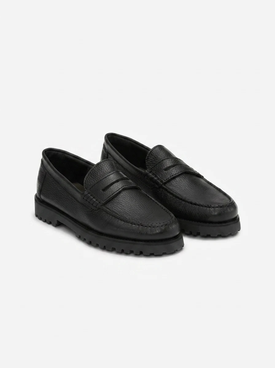Les Deux Loafers Grain Leather Zwart 1