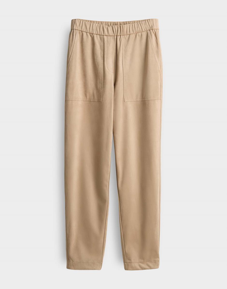 OPUS Pantalon Myha Velour Beige 2