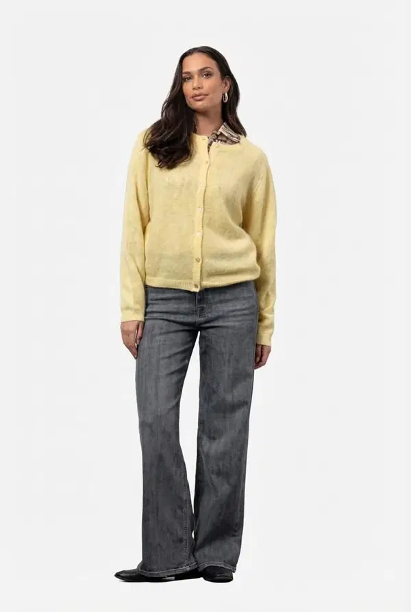 Studio Anneloes Vest Bibi Mohair Geel  1