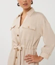 EsQualo Jurk SP26.10036 Beige 5