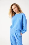 American Vintage Sweater Plizzy Blauw 1
