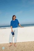 By-Bar T-Shirt Nuki Slub Top Blauw 2